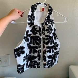 Anthropologie Pilcro Printed Vest